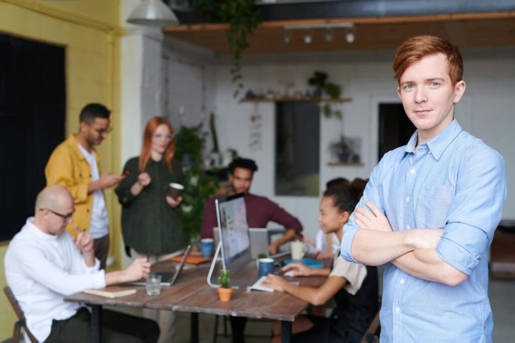 Taylor Prime Solutions a diverse team in a contemporary office setting.